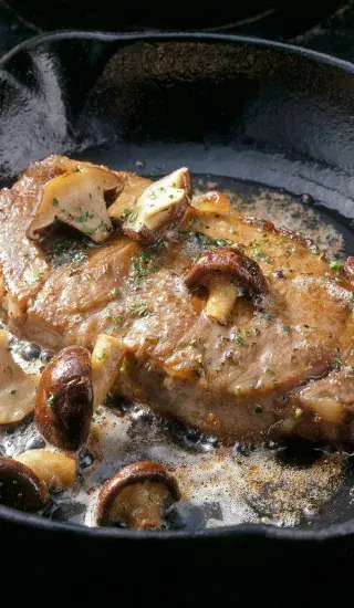 Steaky s nízkého roštěnce se žampiony