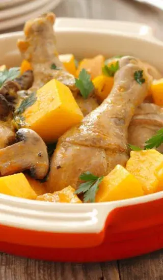 Zapečené kuře s dýní