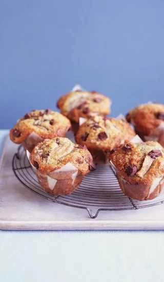 Banánové muffiny s čokoládou