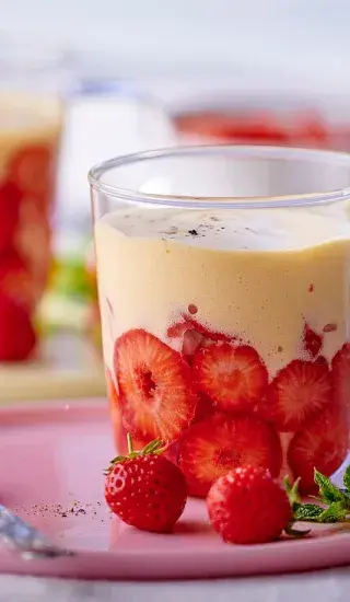Zabaglione s jahodami