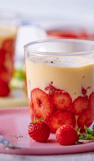 Zabaglione s jahodami