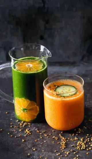 2x smoothie – Špenát & kiwi a Tropico