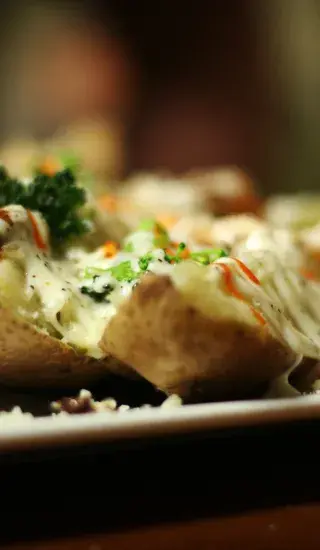 Brambory zapečené se žampiony a mascarpone