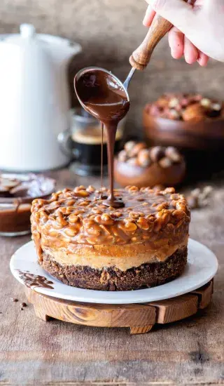 Arašídovo-karamelový cheesecake