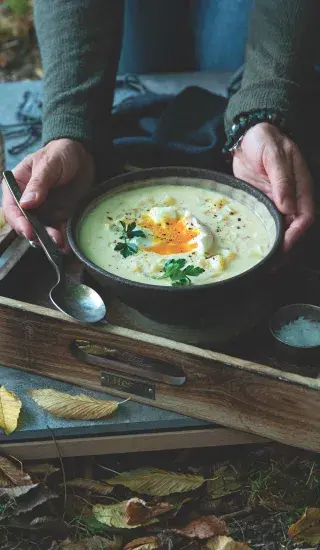 Bílá bramborová polévka 