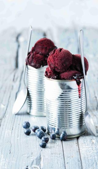 Borůvkový sorbet