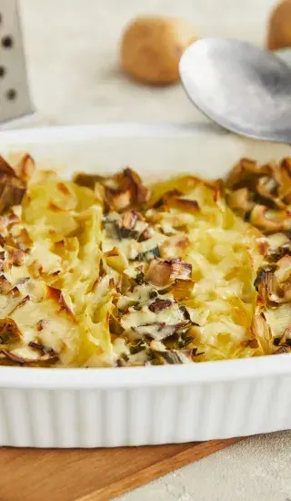 Bramborovo-pórkový nákyp