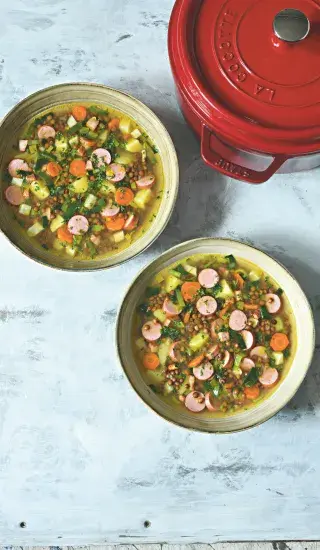 Čočková polévka neboli Linsensuppe