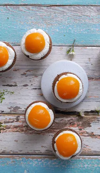 Čokoládové cupcaky s meruňkami