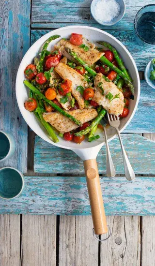 Candát s chřestem a rajčátky