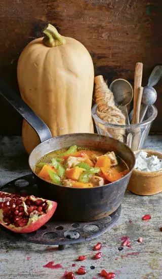 Dýňová polévka s kuřetem