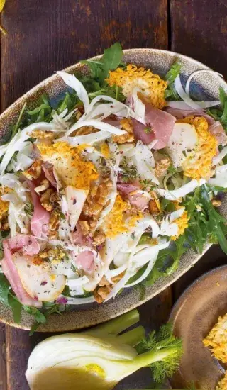 Hrušky & fenykl se zálivkou z podmáslí