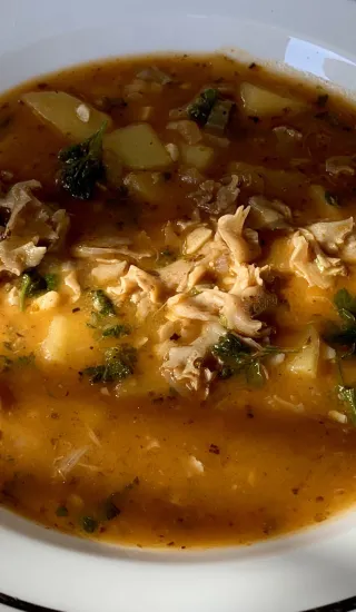 Dršťková polévka z kotrče