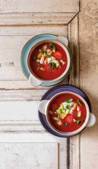 Jahodové gazpacho