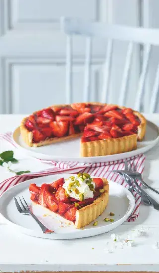 Jahodový želé koláč