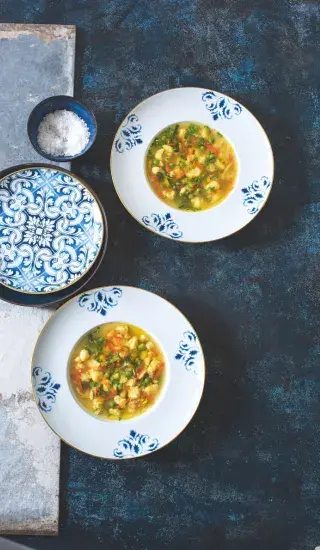 Jarní polévka s kapáním