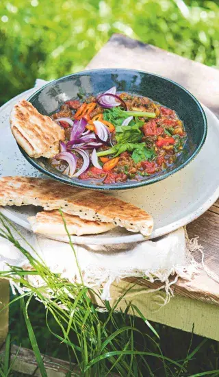 Kari z ožehnutého lilku