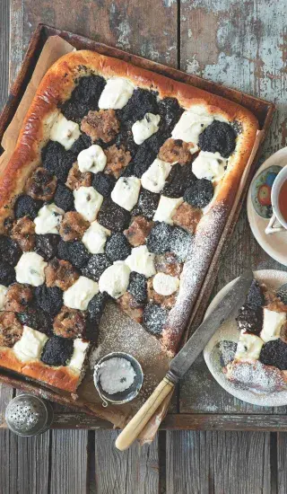 Koláč flekanec (Kleksenkuchen)