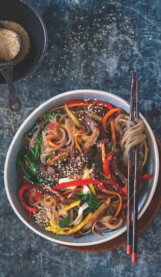 Korejské japchae