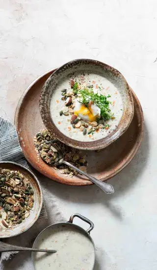 Krémová vločková polévka