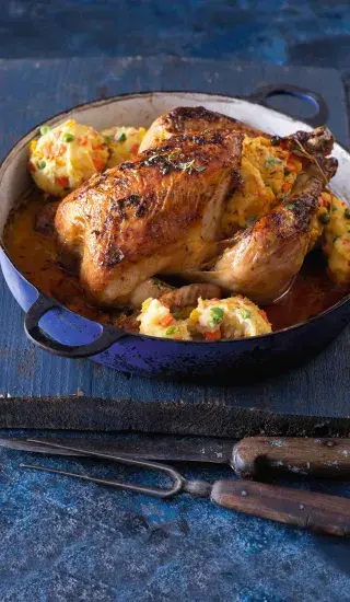 Kuře s knedlíkovou nádivkou