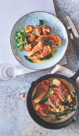 Kuřecí saltimbocca