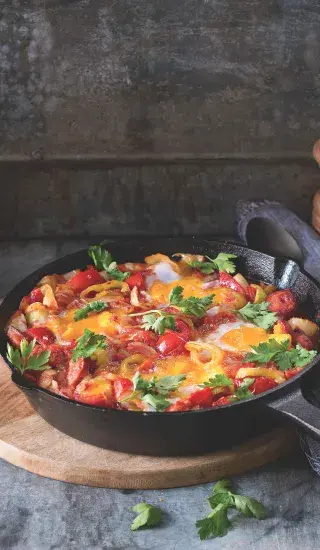 Lečo na způsob shakshuky