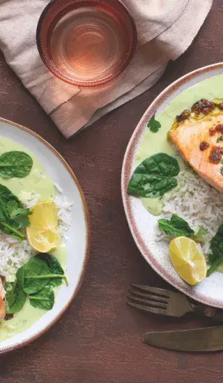 Losos s kari omáčkou