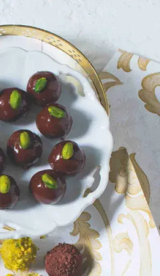 Mozartovy koule s pistáciemi