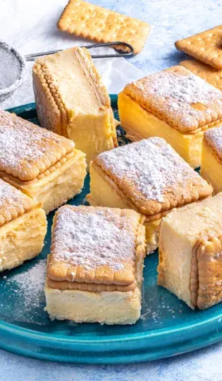 Nepečené pudinkové řezy