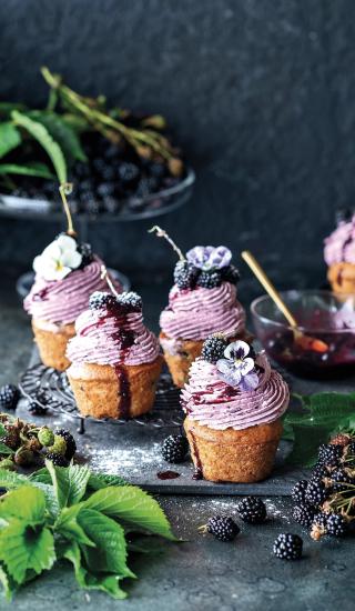 Ostružinové cupcaky
