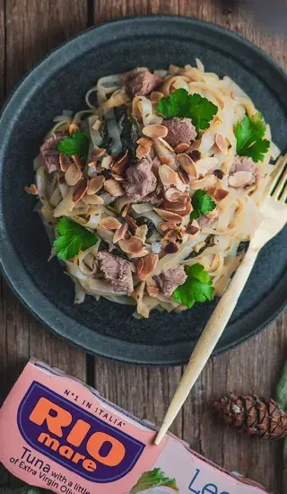 Pasta s tuňákem a špenátem