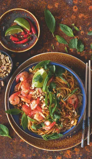 Pad thai s krevetami