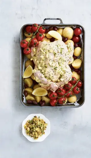 Pečené kuře po řecku