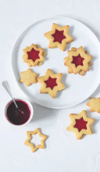 Pistáciové linecké cukroví