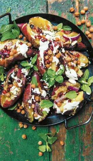 Plněné batáty z grilu