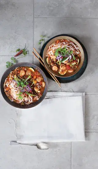 Polévka s krevetami