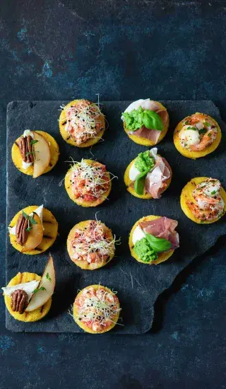 Polentové jednohubky