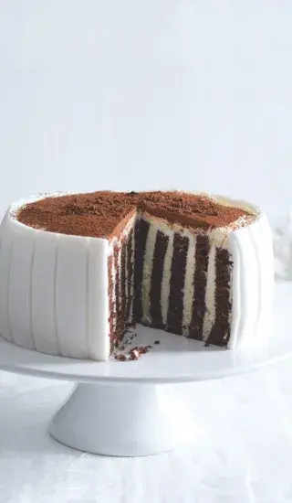 Pruhovaný dort