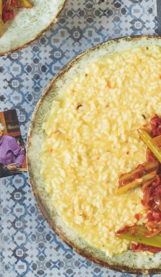 Rizoto s řapíkatým celerem a pancettou