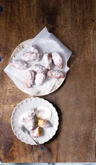 Rýžové koblížky s krémem