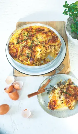 Slaný nákyp z mazance