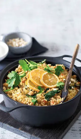 Špenátová rýže z 1 hrnce