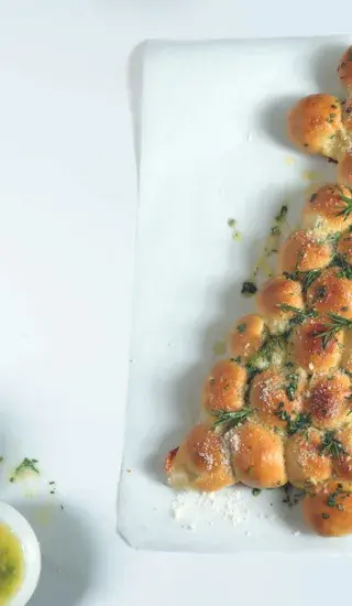 Vánoční stromeček z pizza kuliček