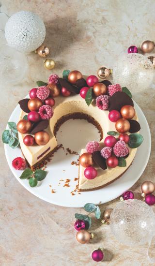 Vánoční věnec z bílé čokolády s Baileys