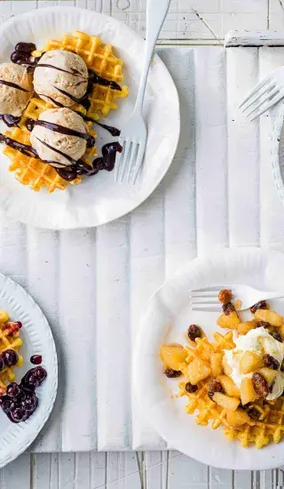 Vafle s oblohou 4x jinak