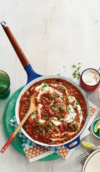 Vegetariánské chilli s rýží