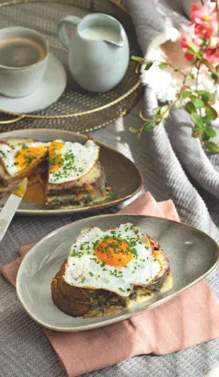 Zapečený sendvič Croque Madame