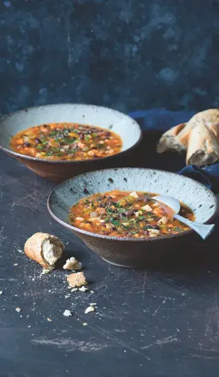 Zeleninová polévka s azuki