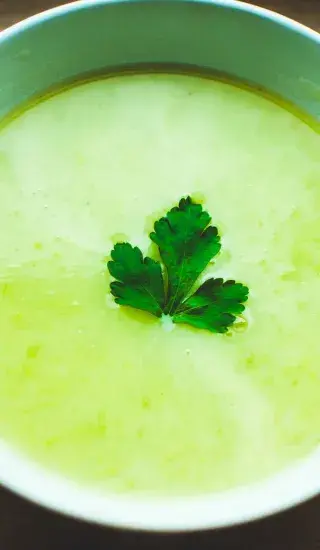 Hráškový krém s pancetou